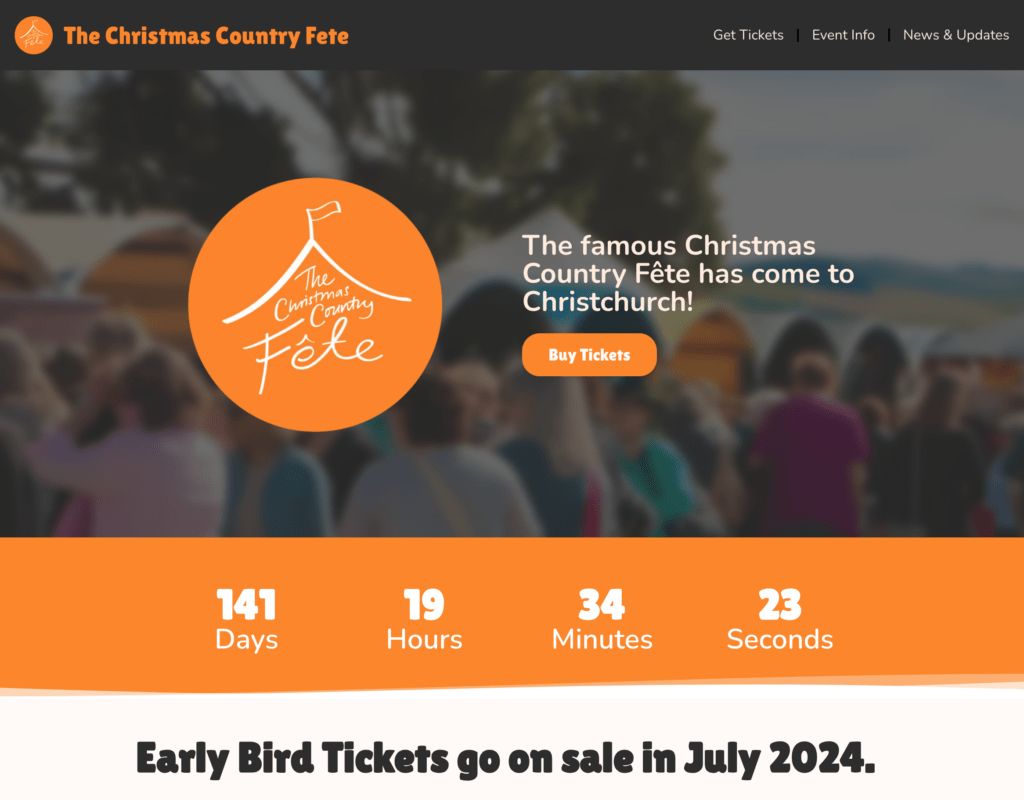 The Christmas Country Fête - Case Study - Easy Web Things