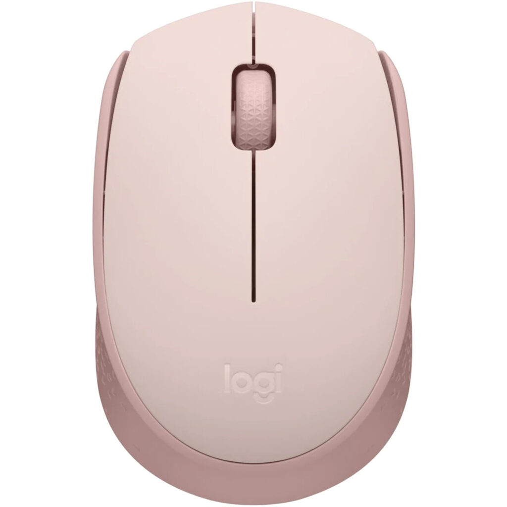 Rose pink computer mouse.