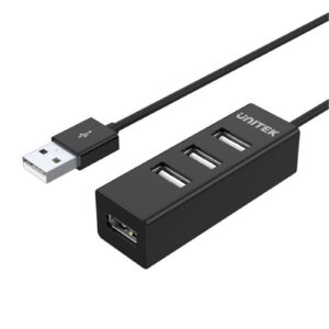 Unitek 4 Port USB-A 2.0 High Speed Hub - Black